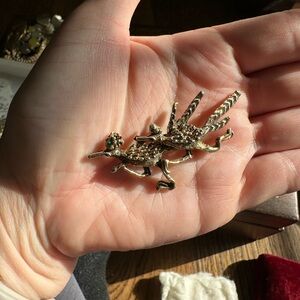 Vintage double roadrunner brooch